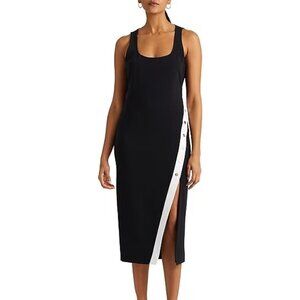 Ralph Lauren Scoop Neck Dress Women's Size 12 Black Sleeveless Lined Sheath